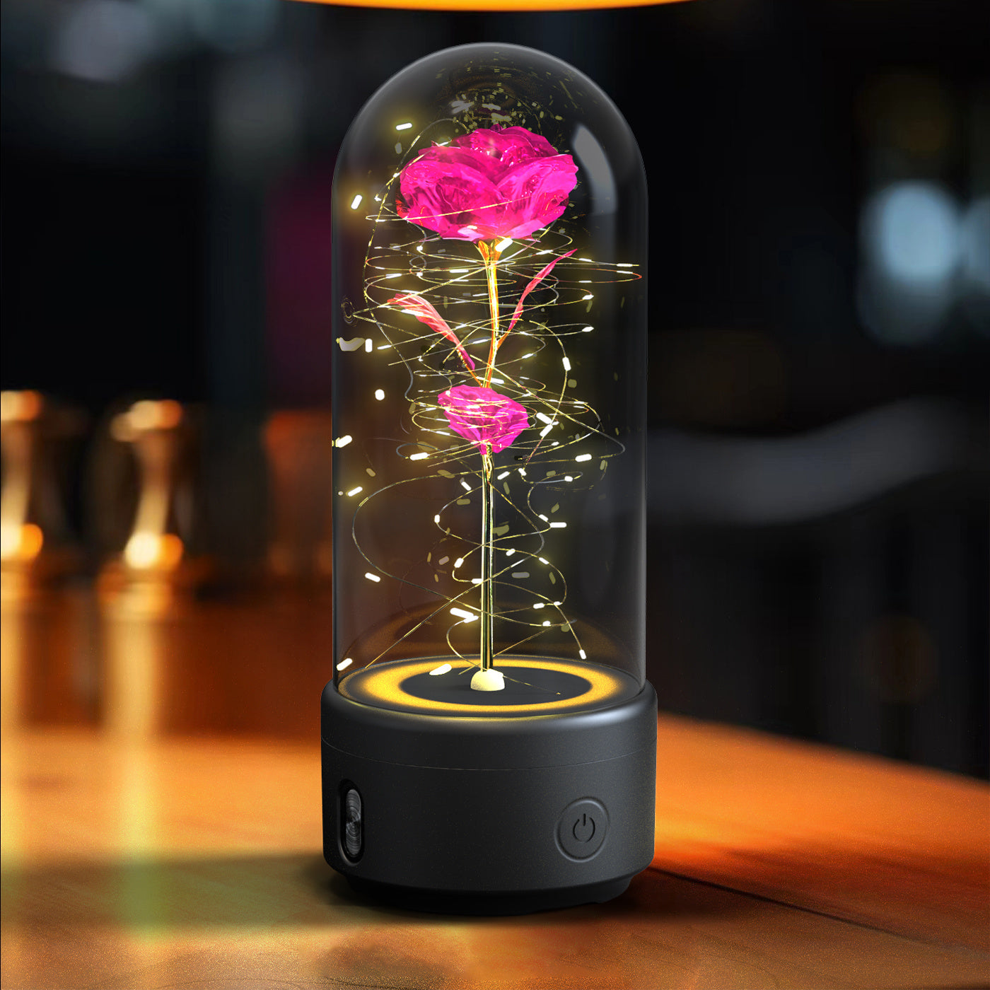 Creative 2 In 1 Rose LED Light And Bluetooth | Yazijico™