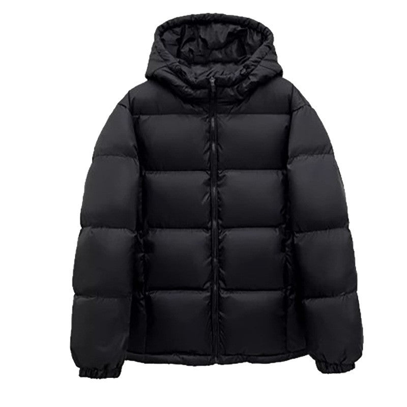 Down Cotton-padded Jacket Women's Hooded Loose And Warm Couple Coat