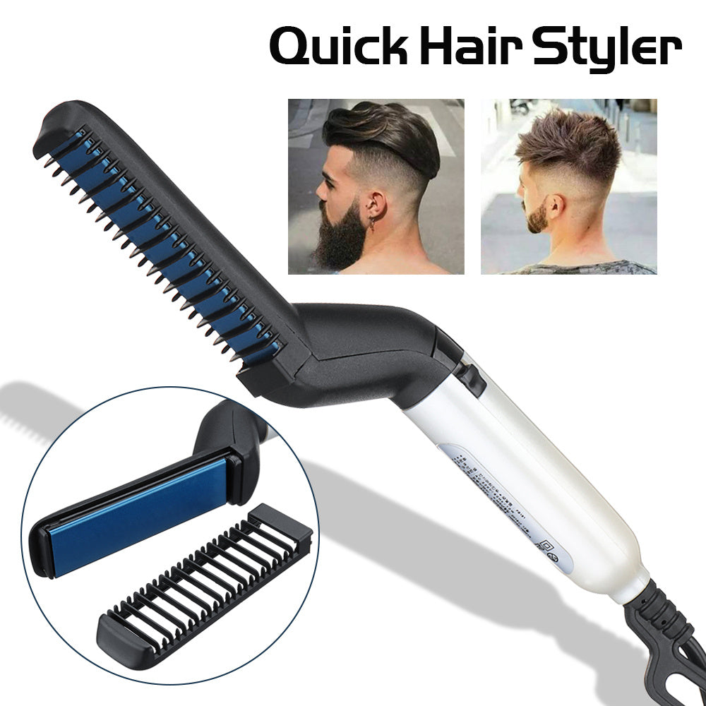 Electric Hair Straightener Brush Men | Yazijico™