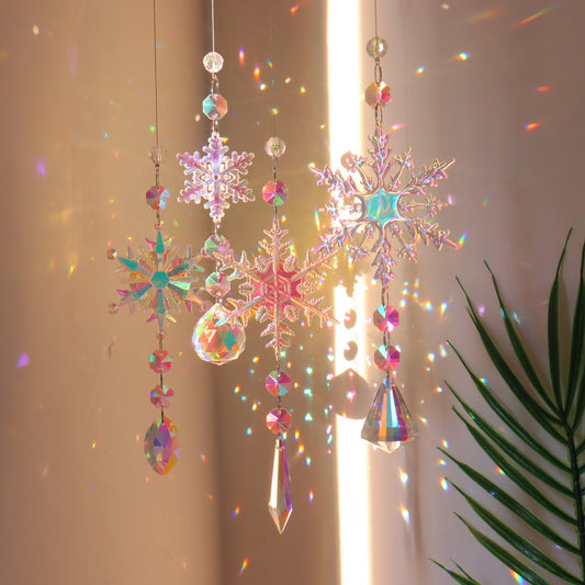 Christmas Colorful Snowflake Crystal Sun Catcher| Yazijico™ 