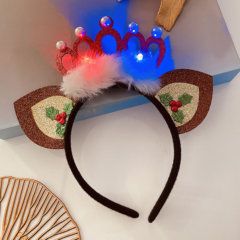 Christmas With Light Headband Snowflake Women's | Yazijico™