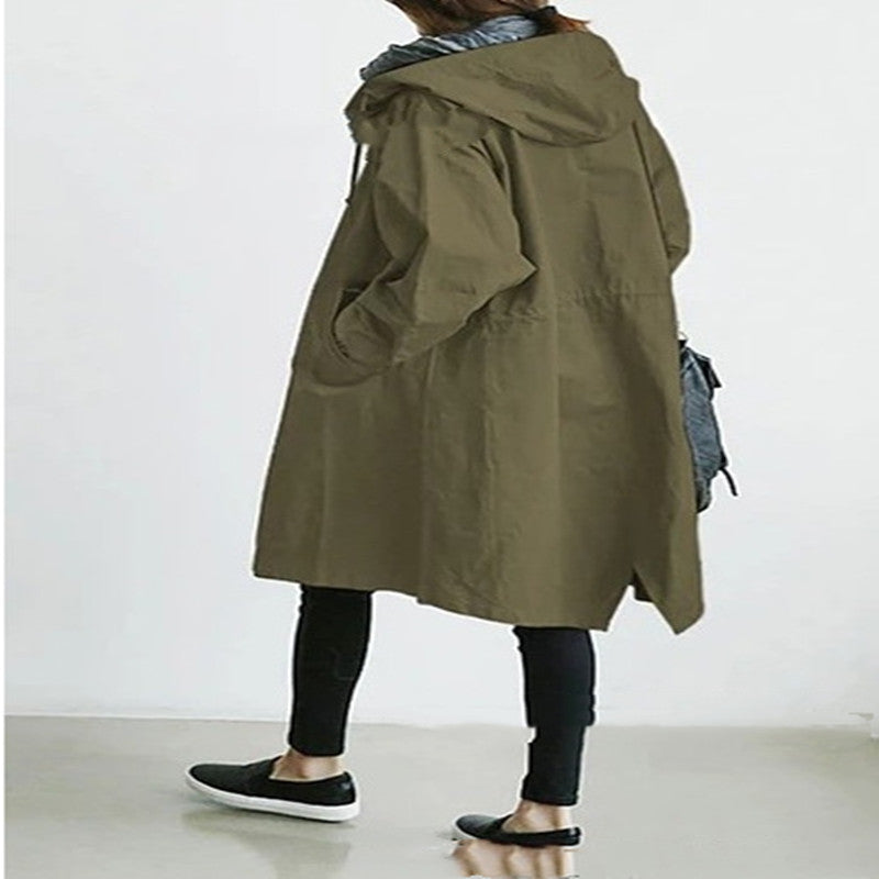 Jacket Casual Loose Button Pockets Hooded |  Yazijico™