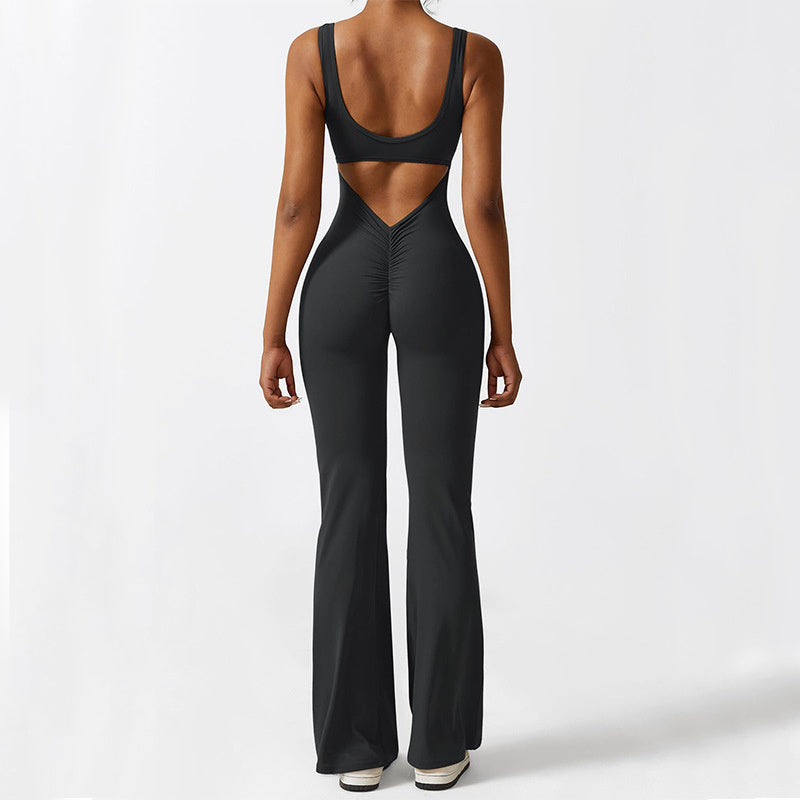 Women Sleeveless Flare Jumpsuits Long Pants | Yazijico™