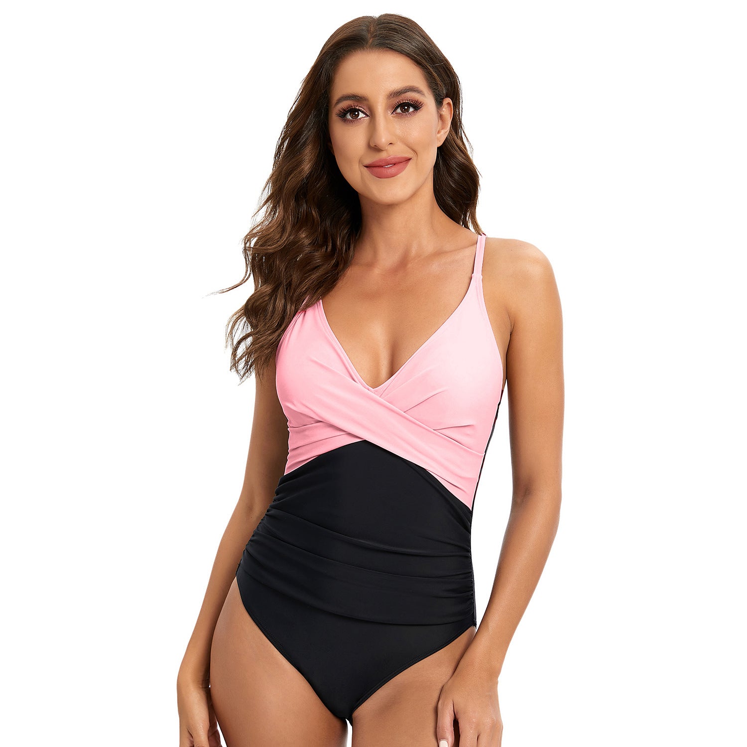 Striped Spaghetti Straps One-piece Swimsuit | Yazijico™