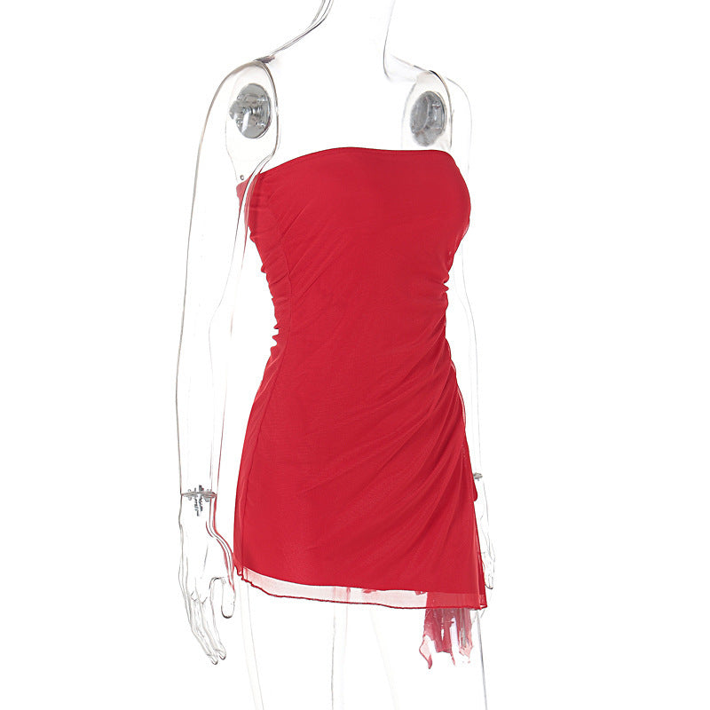 Tube-top Split Dress Summer Ins Fashion Backless| Yazijico™