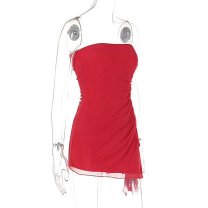 Tube-top Split Dress Summer Ins Fashion Backless| Yazijico™