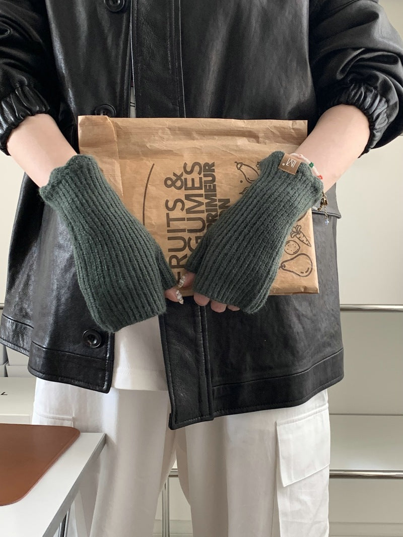 Hand-made Knitted Half Finger Gloves | Yazijico™