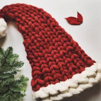 Christmas Plush Hat With Pompom Winter | Yazijico™ 