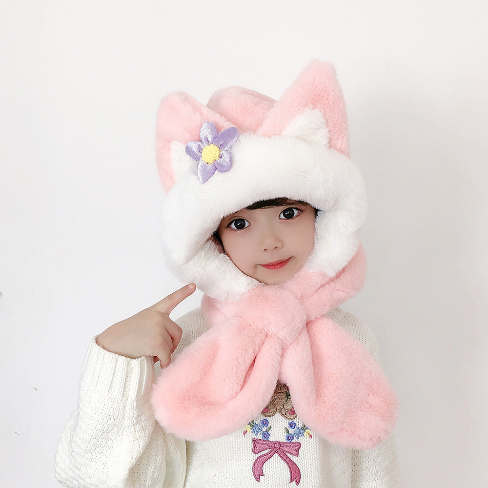 Children's Hat Scarf Gloves One-piece Hat | Yazijico™