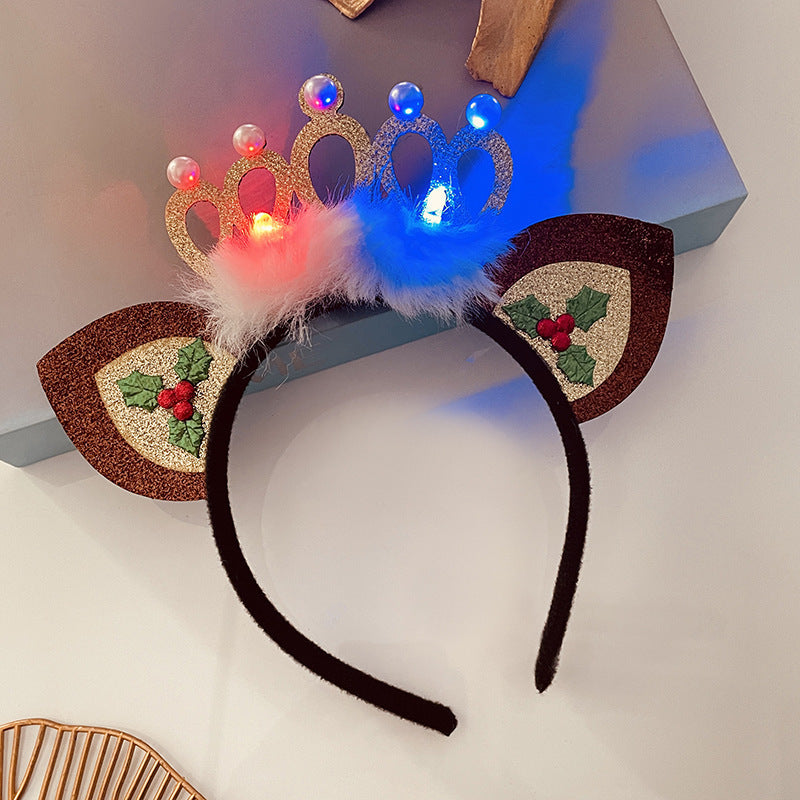 Christmas With Light Headband Snowflake Women's | Yazijico™