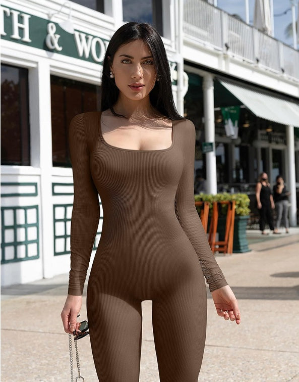 Seamless Jumpsuit Long Sleeve Shapewear Hip Lift | Yazijico™