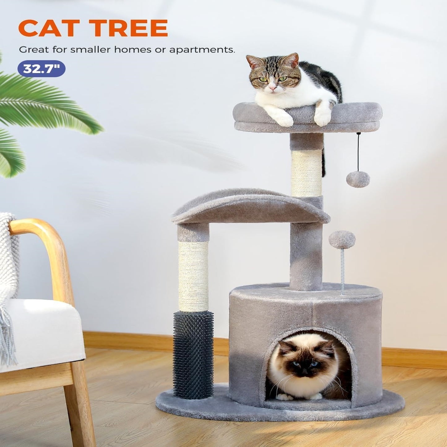 Small Cat Tree Cat Scratching Post | Yazijico™ 
