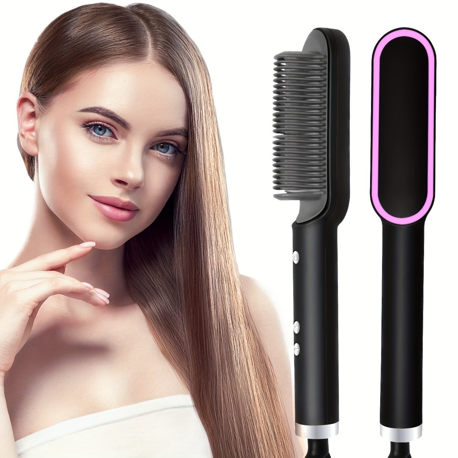 Electric Hair Straightener Brush Hot Comb | Yazijico™