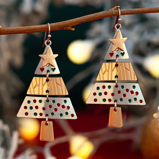 Christmas Tree Necklace And Earrings Suit | Yazijico™ 