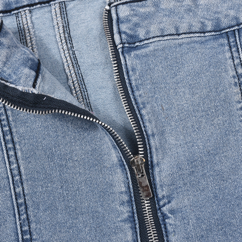 Dress Backless Tube Denim Slim Short  | Yazijico™ 