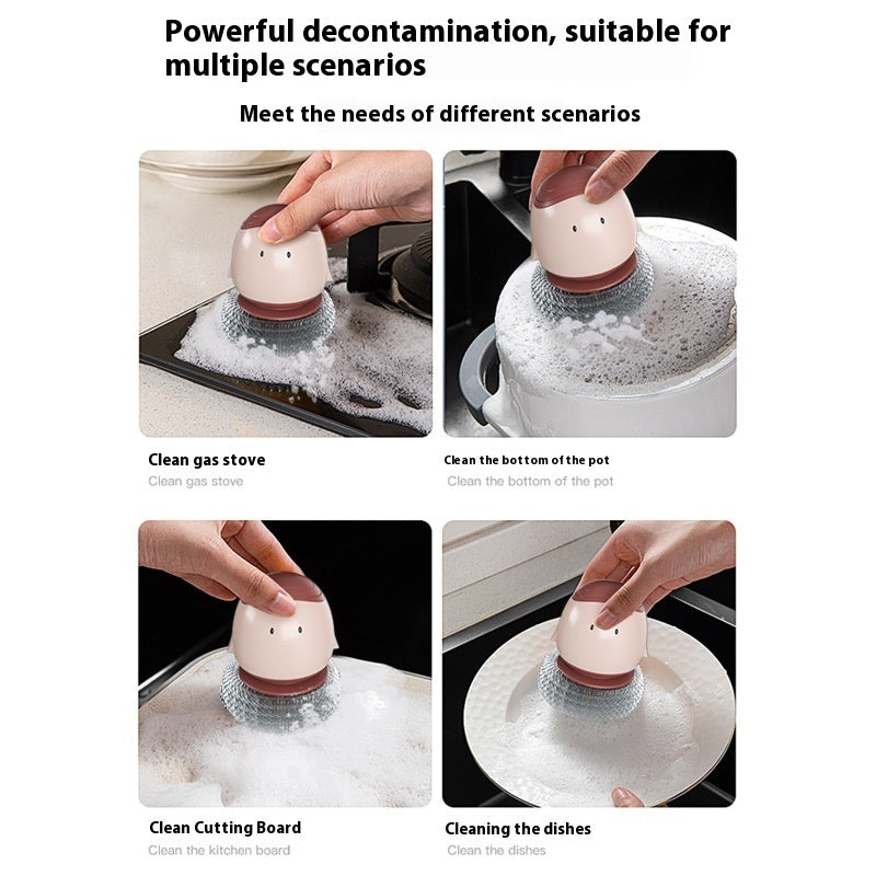 Automatic Liquid Filling Dishwashing Brush 