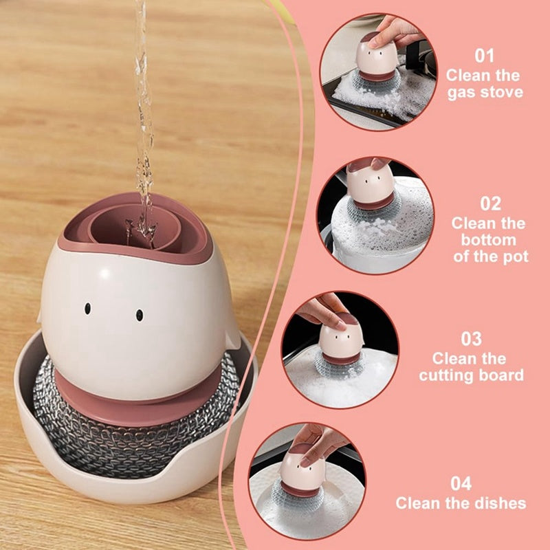 Automatic Liquid Filling Dishwashing Brush 
