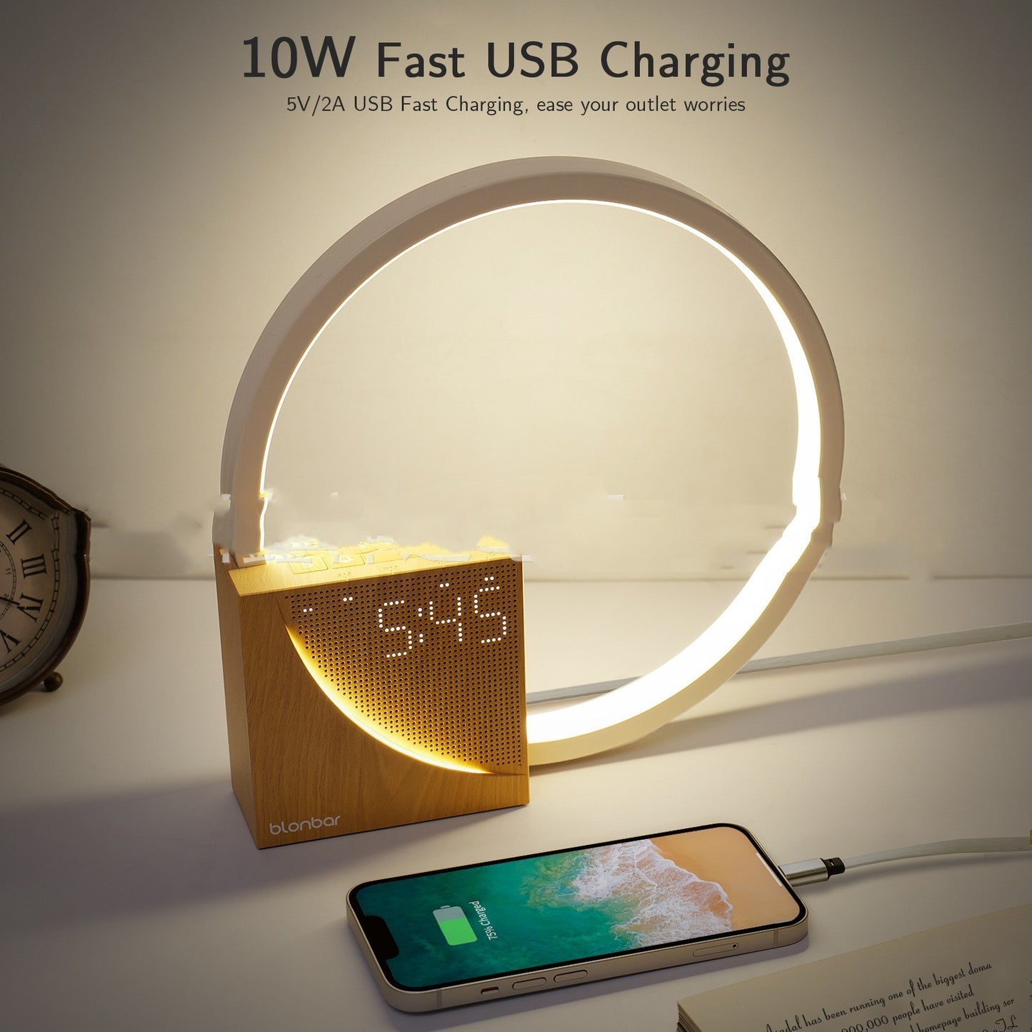 Bedside Lamp Touch Table  With Natural Sounds