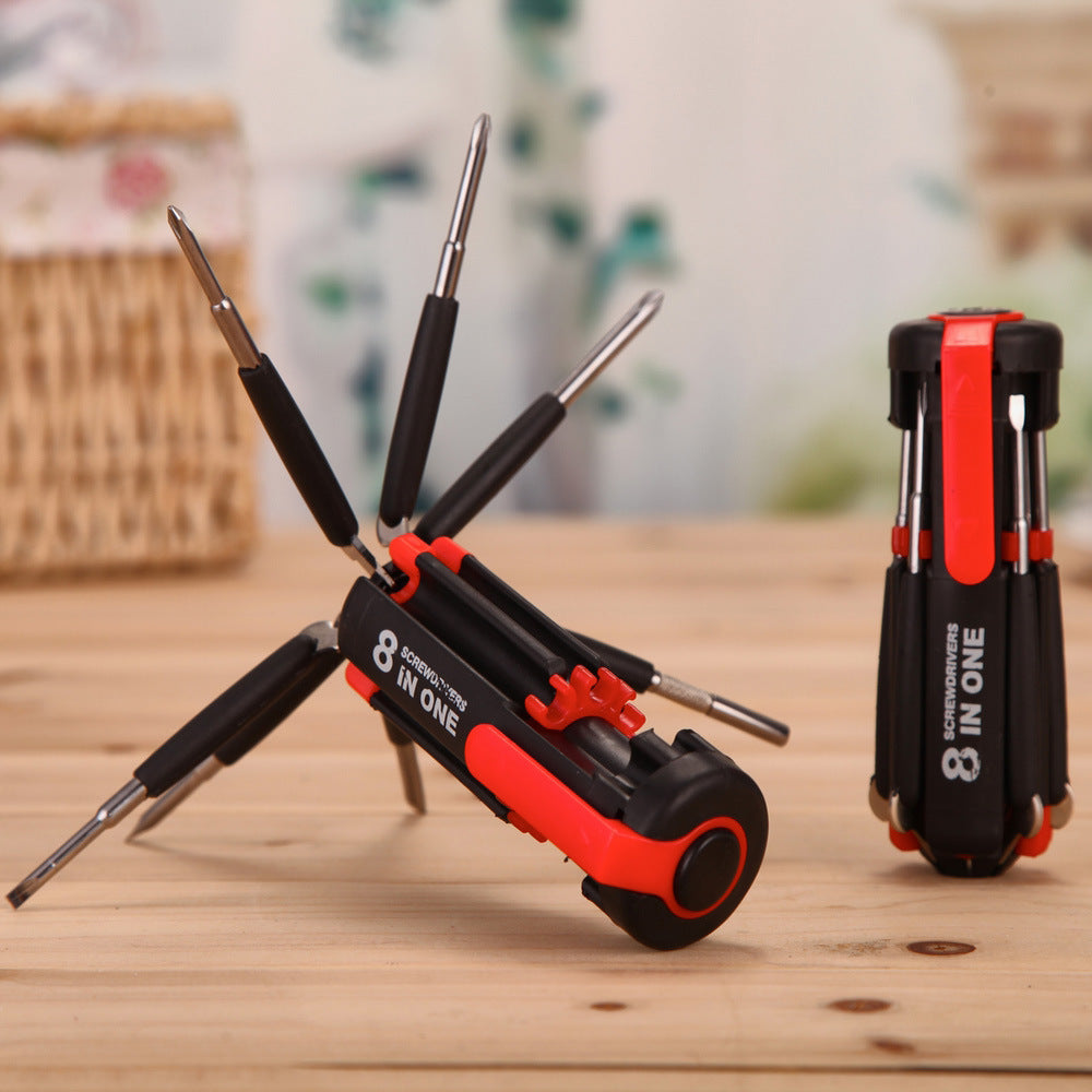 Car Supplies 8 In 1 Screwdriver With LED Flashlight 