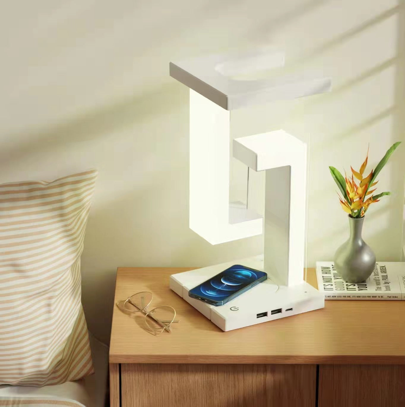 Creative Wireless Charging Suspension Table Lamp 