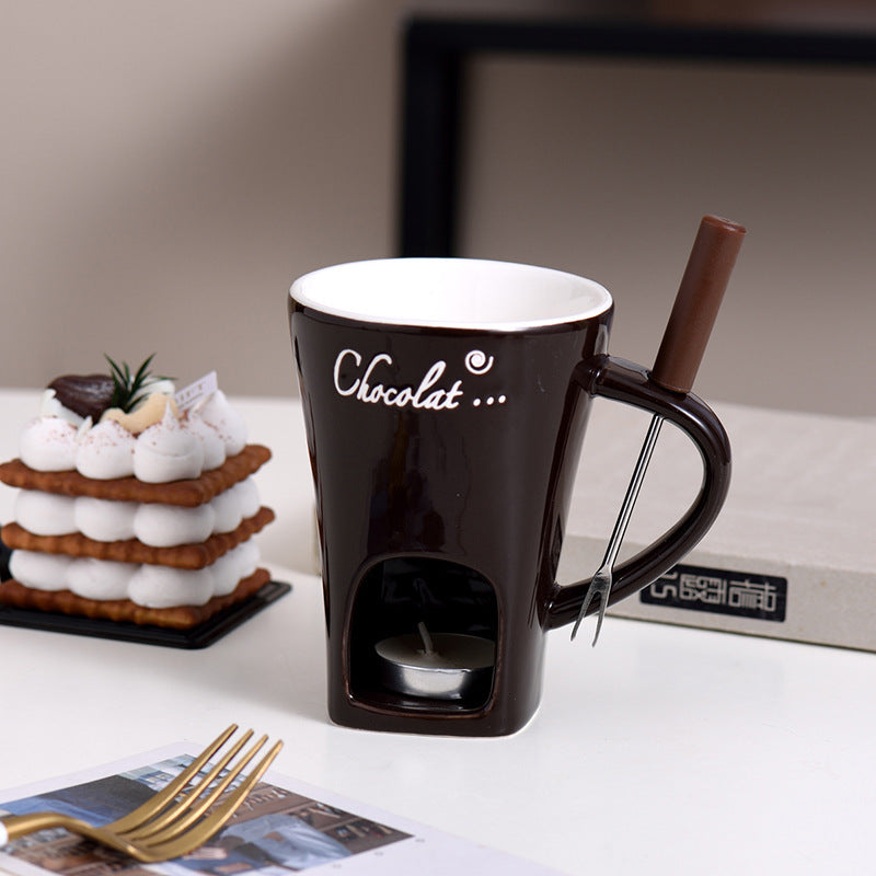 Cup Small Warmer  Mug Set Mini Pots Chocolate