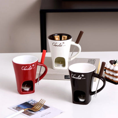 Cup Small Warmer  Mug Set Mini Pots Chocolate