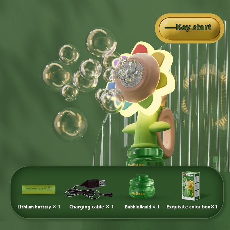 Dancing Sunflower Bubble Machine Automatic 