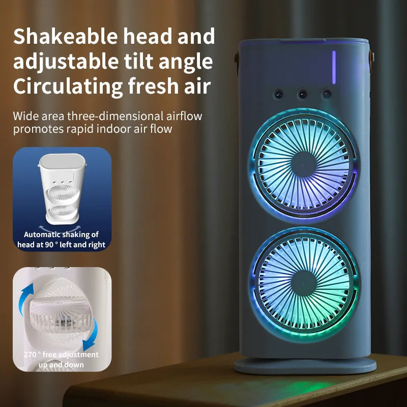 Double-ended Spray Fan Portable Humidifier 