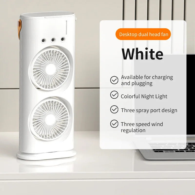 Double-ended Spray Fan Portable Humidifier 