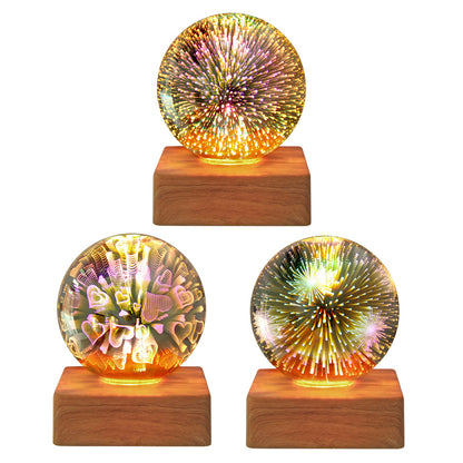 Firework Crystals Ball Night Light  Plug In 