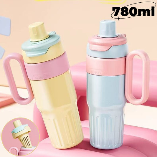 Gradient Double Drink Thermal Cup With Lid Coffee