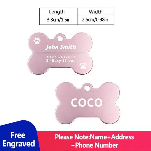 Personalized Address Tags for Dogs Id Tags | Yazijico™  