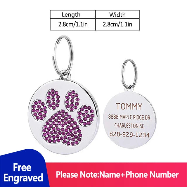 Personalized Address Tags for Dogs Id Tags | Yazijico™  