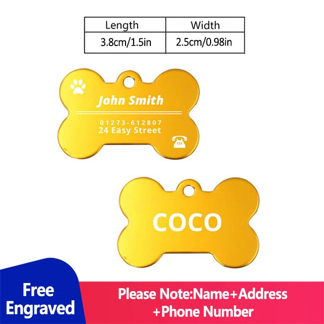 Personalized Address Tags for Dogs Id Tags | Yazijico™  