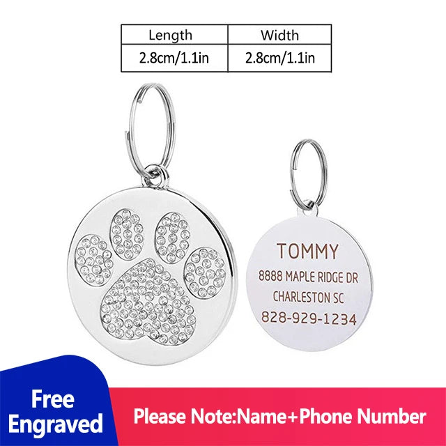 Personalized Address Tags for Dogs Id Tags | Yazijico™  