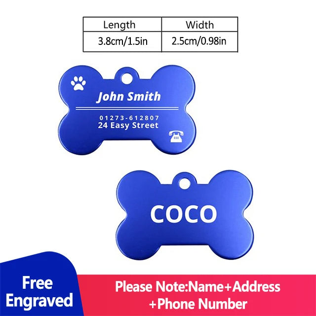 Personalized Address Tags for Dogs Id Tags | Yazijico™  