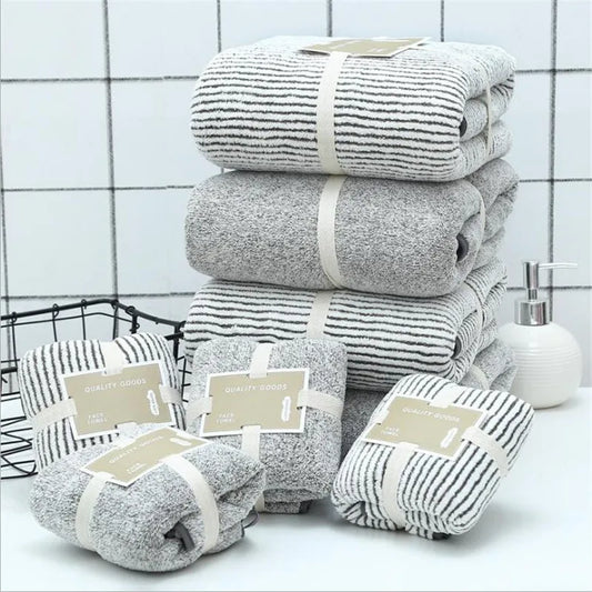 Towel Sets Bamboo Charcoal Coral Velvet Bath  | Yazijico™