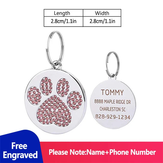 Personalized Address Tags for Dogs Id Tags | Yazijico™  