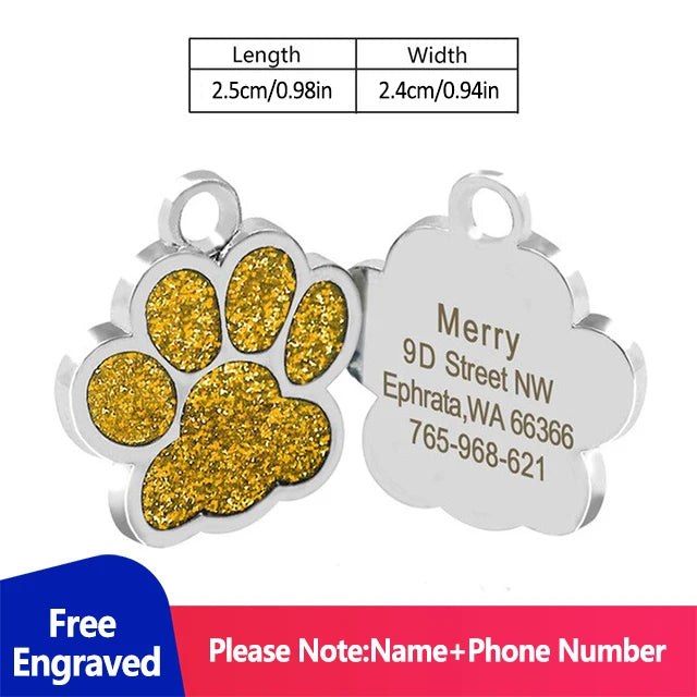 Personalized Address Tags for Dogs Id Tags | Yazijico™  