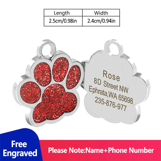Personalized Address Tags for Dogs Id Tags | Yazijico™  
