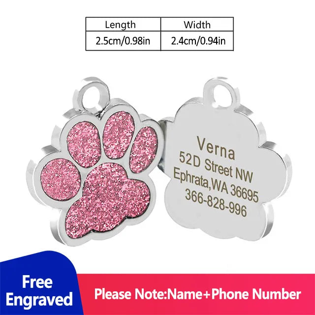 Personalized Address Tags for Dogs Id Tags | Yazijico™  