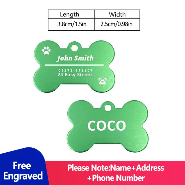 Personalized Address Tags for Dogs Id Tags | Yazijico™  