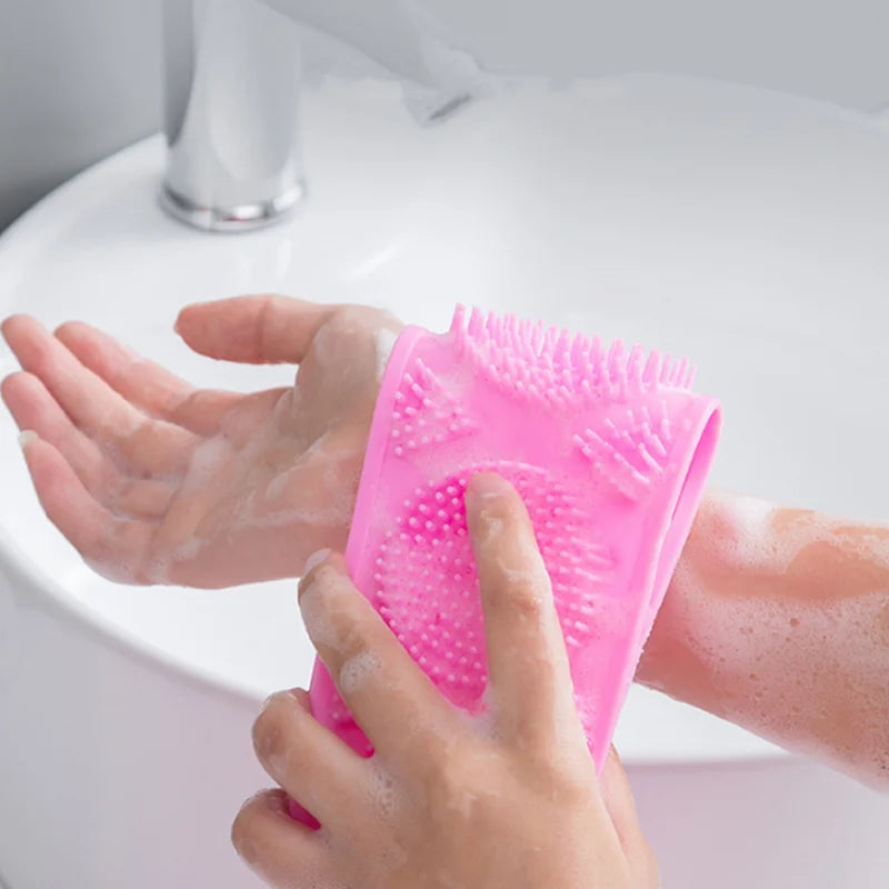 Silicone Brushes Bath Towels Rubbing Back Mud