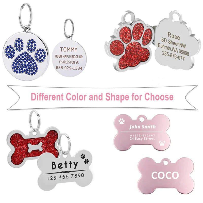 Personalized Address Tags for Dogs Id Tags | Yazijico™  