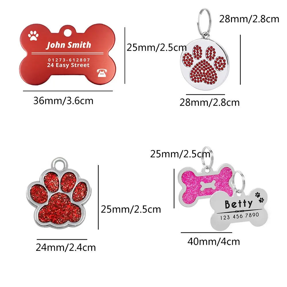 Personalized Address Tags for Dogs Id Tags | Yazijico™  