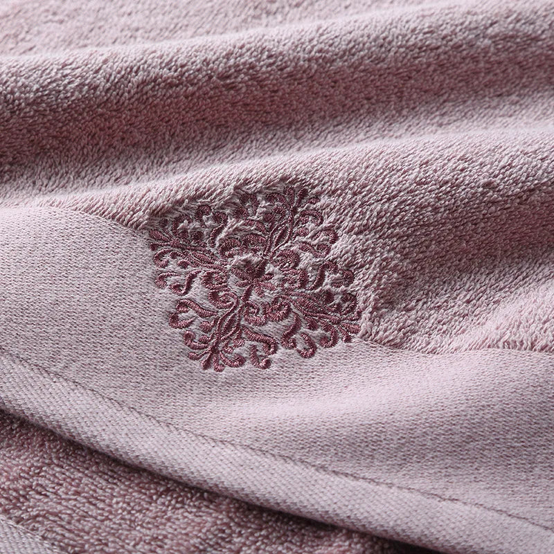 Luxury Embroidery Adult Bath Towels Bathroom Soft Cover  | Yazijico™