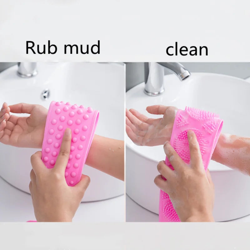 Silicone Brushes Bath Towels Rubbing Back Mud