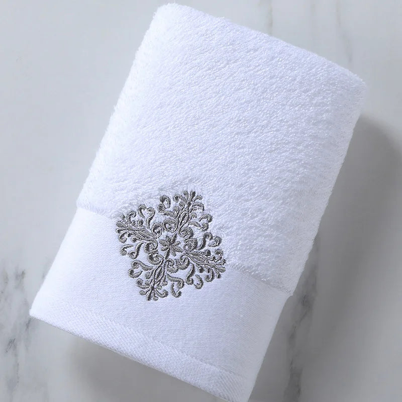 Luxury Embroidery Adult Bath Towels Bathroom Soft Cover  | Yazijico™