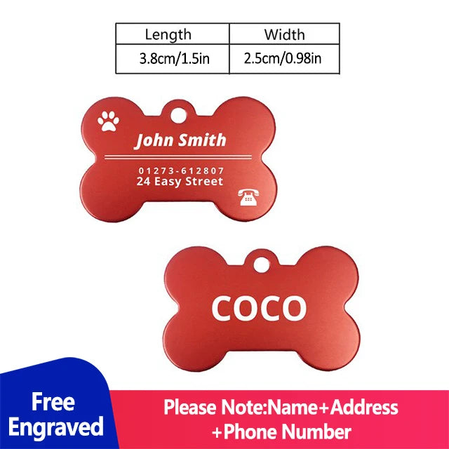 Personalized Address Tags for Dogs Id Tags | Yazijico™  