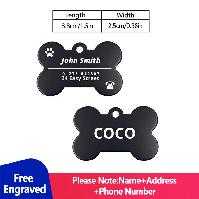 Personalized Address Tags for Dogs Id Tags | Yazijico™  